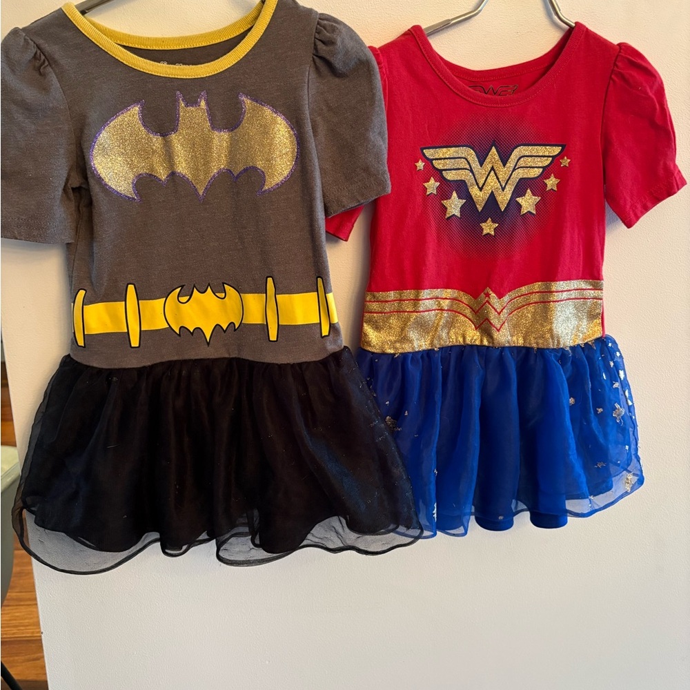 DC Comics Batman and Wonder Woman Kids Dresses - Gray, Red, Blue, Gold